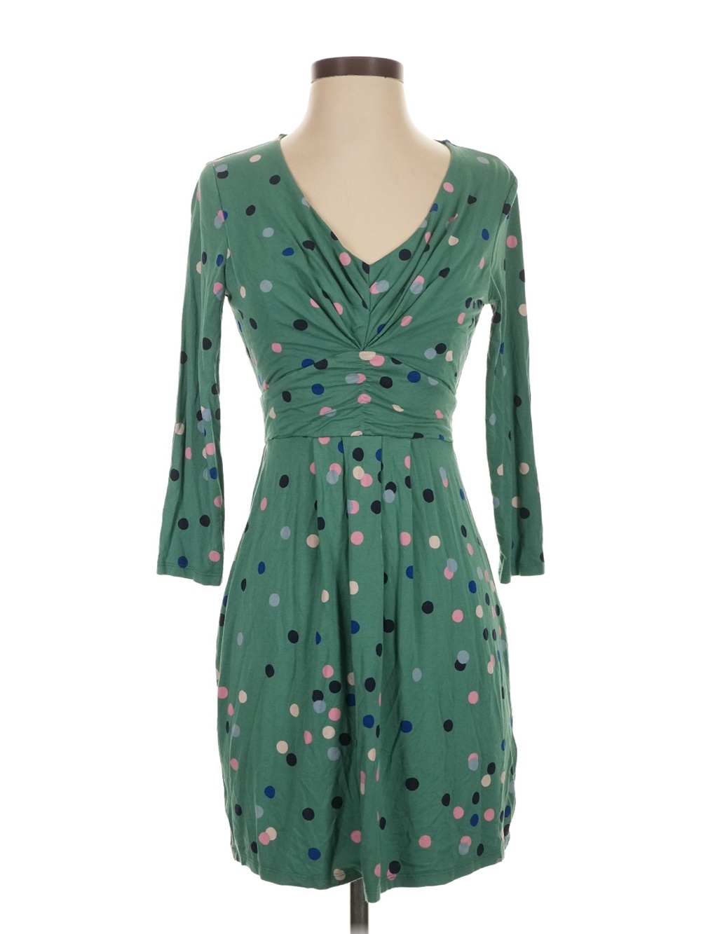 Boden Green Dot Melora Polka-Dot Wrap Dress Size 4 - Picture 5 of 9